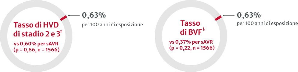 Tasso di HVD e BVF a 5 anni